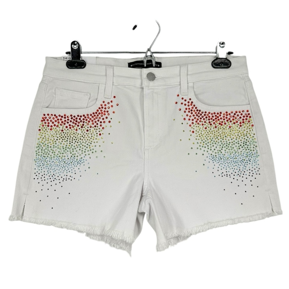 Stephanie Gottlieb x Joe’s Jeans The Ozzie 4”
Short White Rainbow Crystals sz 27 - Picture 3 of 15